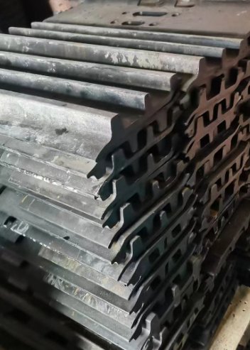 Undercarriage wear parts staged for shipment